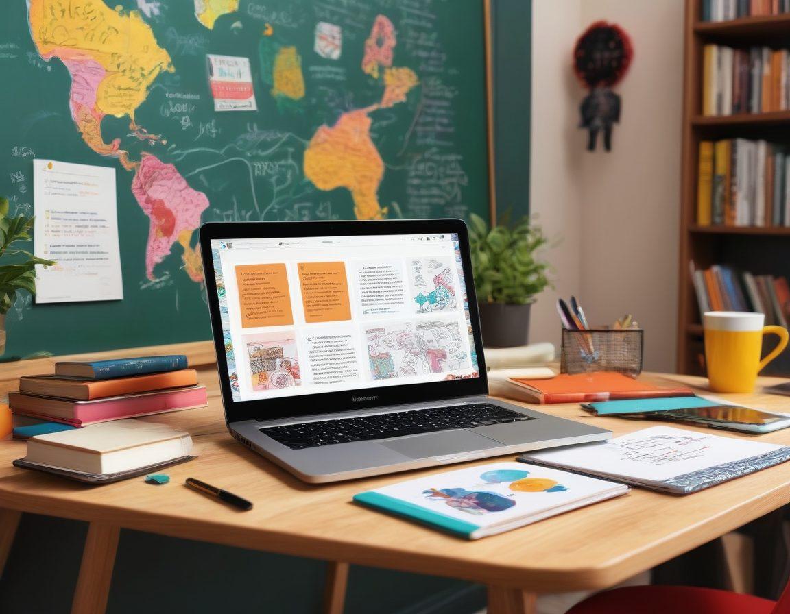 A vibrant scene depicting a whimsical blogging workspace, filled with colorful books, playful adult-themed illustrations, and quirky decor. A laptop displays an engaging blog post with animated speech bubbles showing lively discussions. The background features a chalkboard with humorous quotes and doodles related to adult themes, bridging the gap between risqué and ridiculous. The whole image bursts with creativity and spark, inviting curiosity and conversation. super-realistic. vibrant colors. artistic flair.